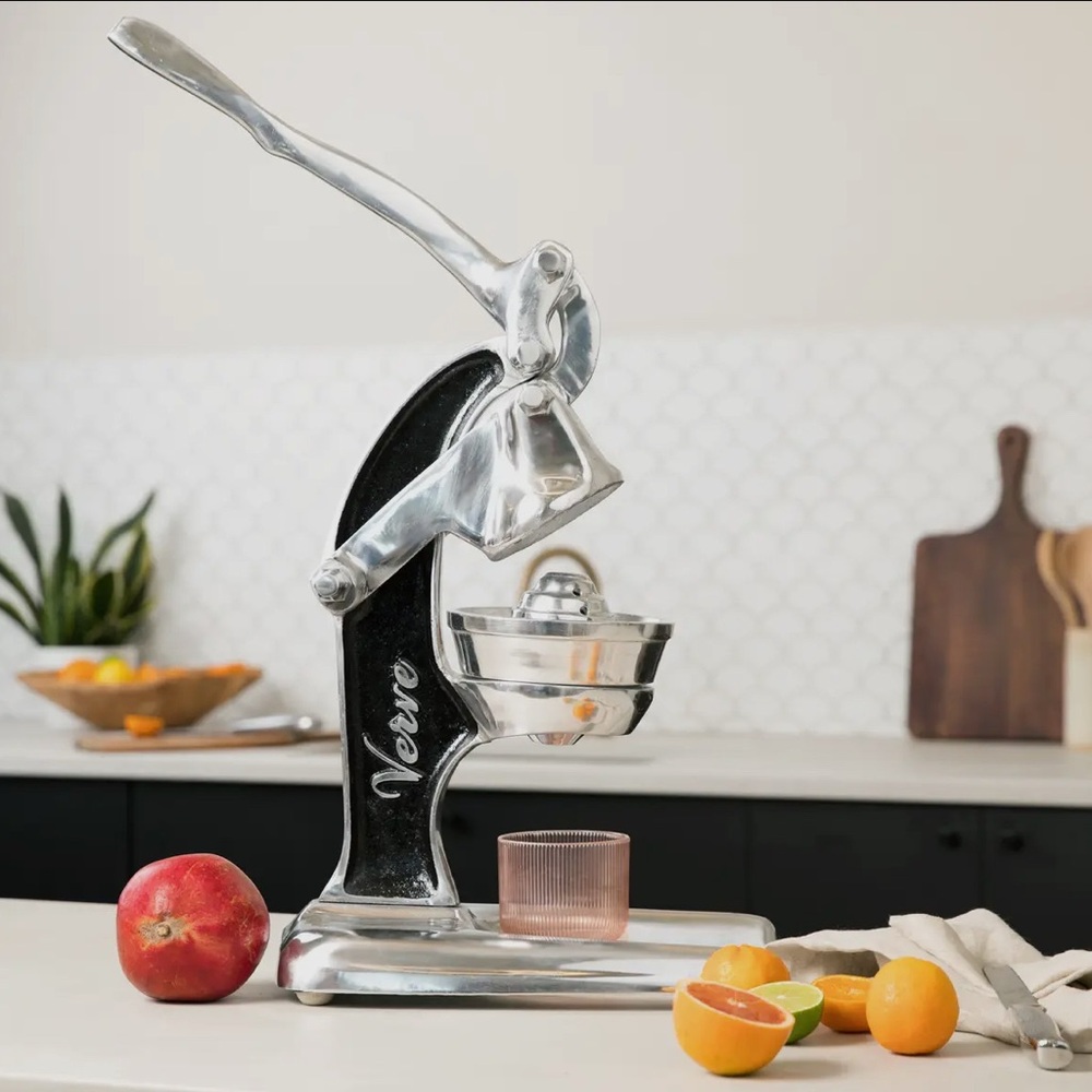 Silver and Black Manual Citrus Juicer